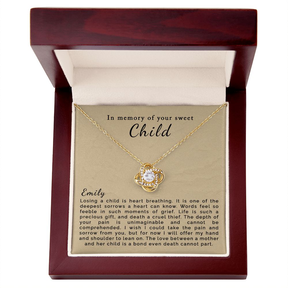 Loss of Child | Personalized | Love Knot Necklace