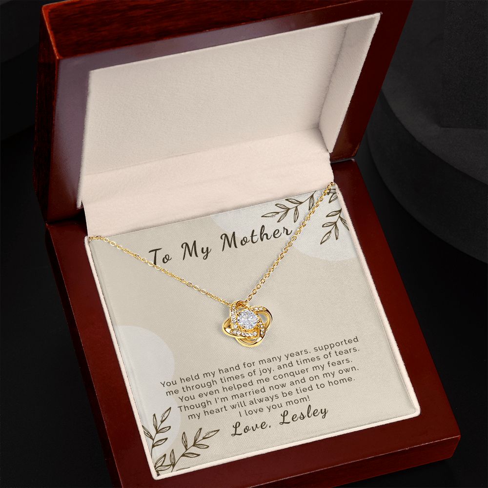 Personalized Mothers Day Gifts | Love Knot Necklace