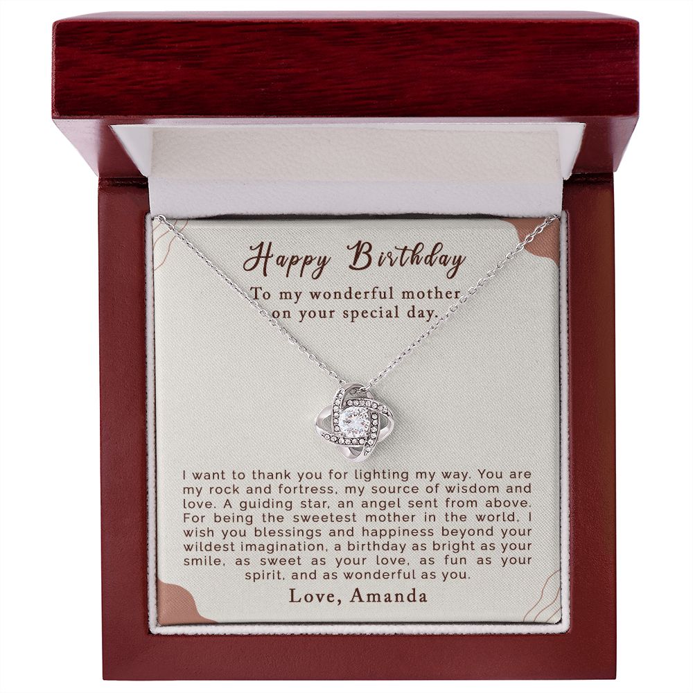 Happy Birthday Mom | Personalized | Love Knot Necklace