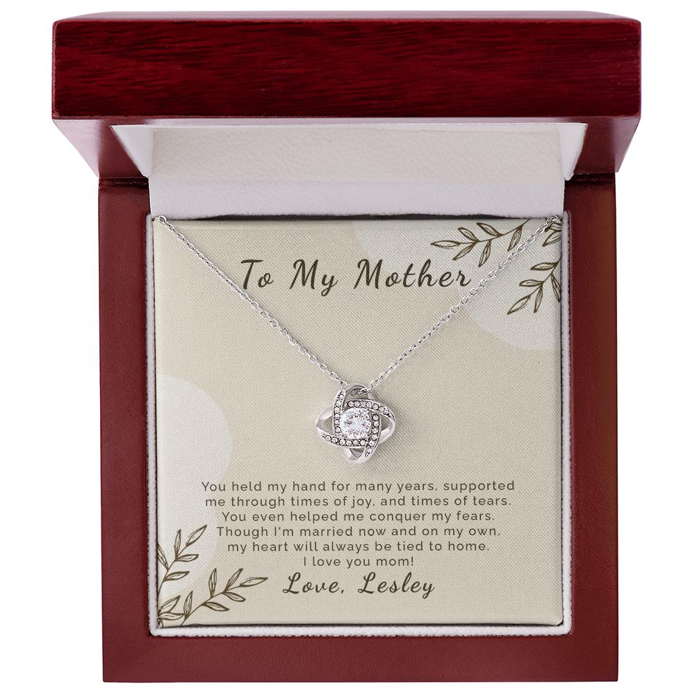 Personalized Mothers Day Gifts | Love Knot Necklace