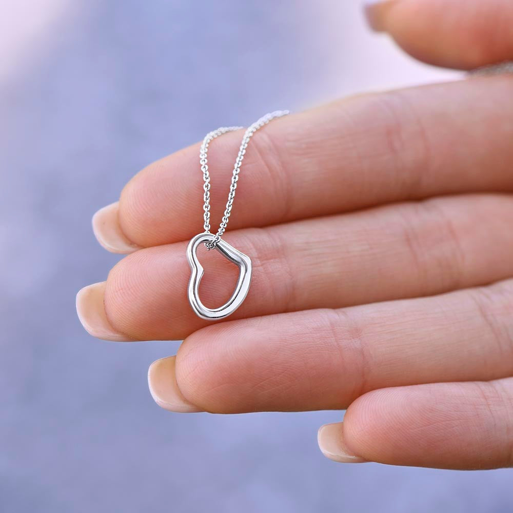 To The Best Grandma | Personalized | Delicate Heart Necklace - Julri Box