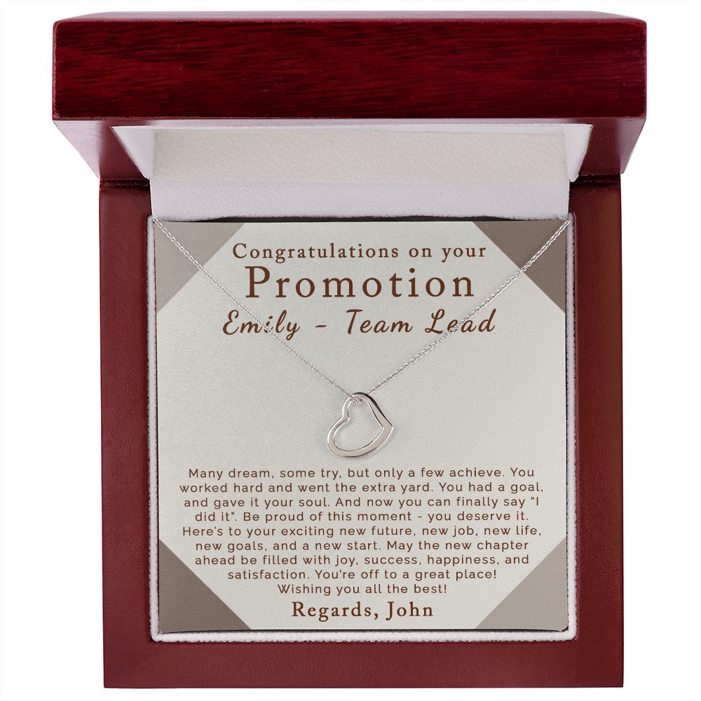 Promotion | Personalized | Delicate Heart Necklace - Julri Box