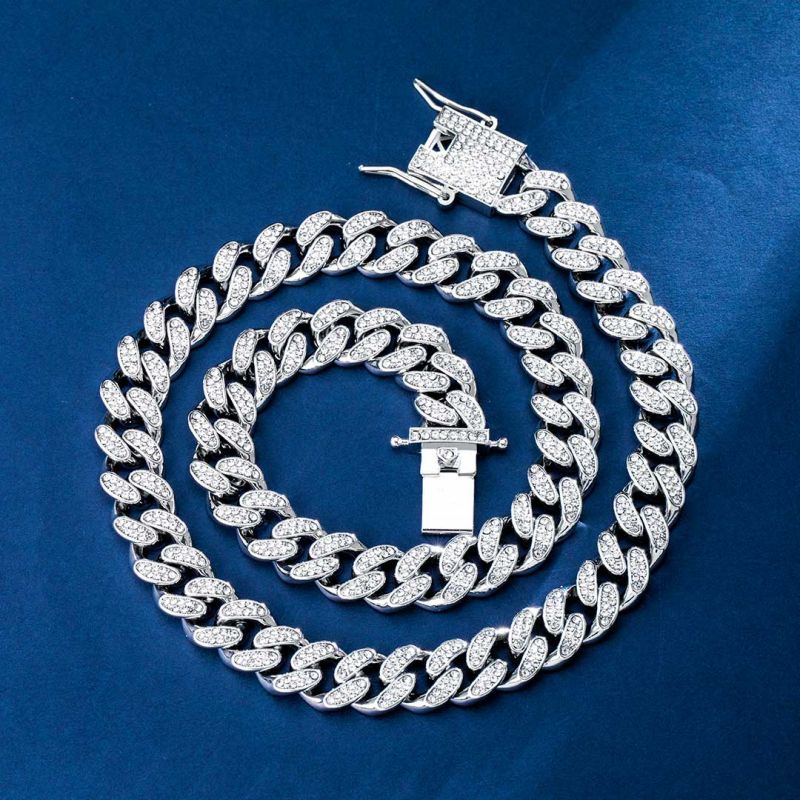 13mm Cuban Link Chain | Iced Out Miami Cuban Link Chain