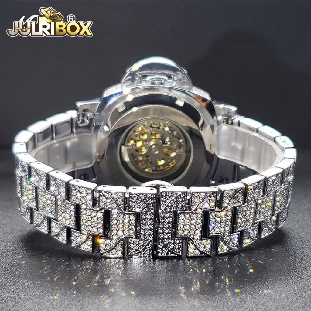 Mechanical Watch | Watches Diamond Automatic Watches Hip Hop Big Wrist Skeleton Movement